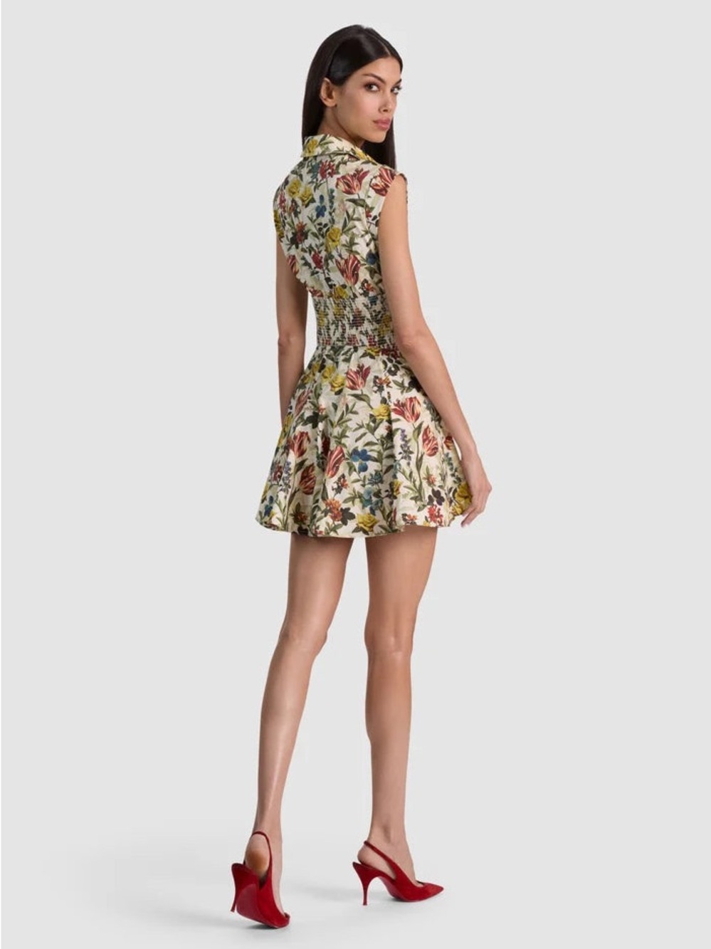 NEW Alice+Olivia KIM PANELED CORSET FLARED MINI SHIRT DRESS - Picture 4 of 16